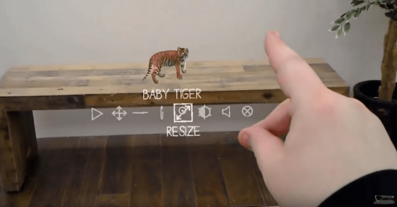 Actiongram hololens tiger