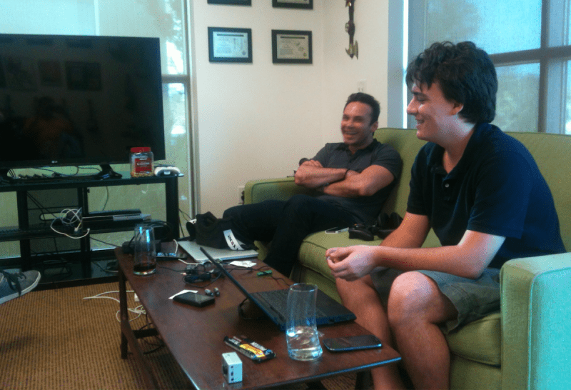 ceo-brendan-iribe-and-founder-palmer-luckey-just-chilling-in-the-lab