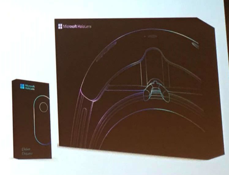 Так выглядит коробка с HoloLens на одном из слайдов